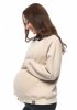 MijaCulture - 3 in 1 light super soft maternity and nursing sweatshirt Olivia M019 Beige